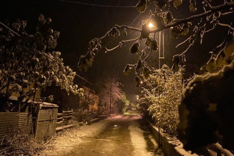 Bartın'da kar yağışı başladı