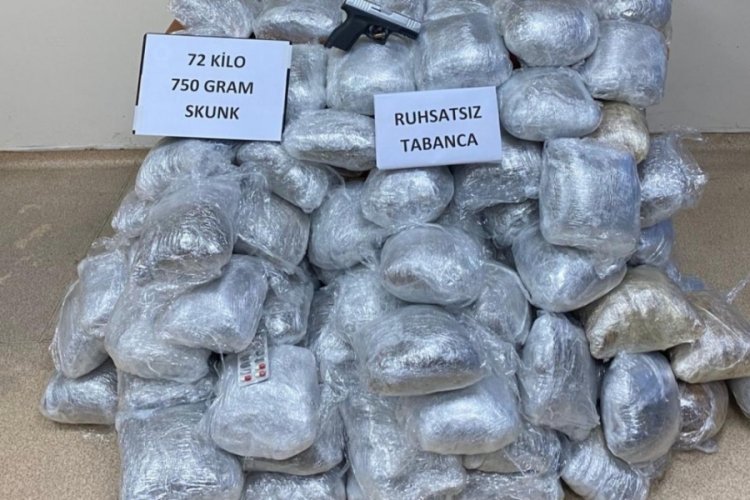 Osmaniye'de 75 kilogram uyuşturucu bulundu