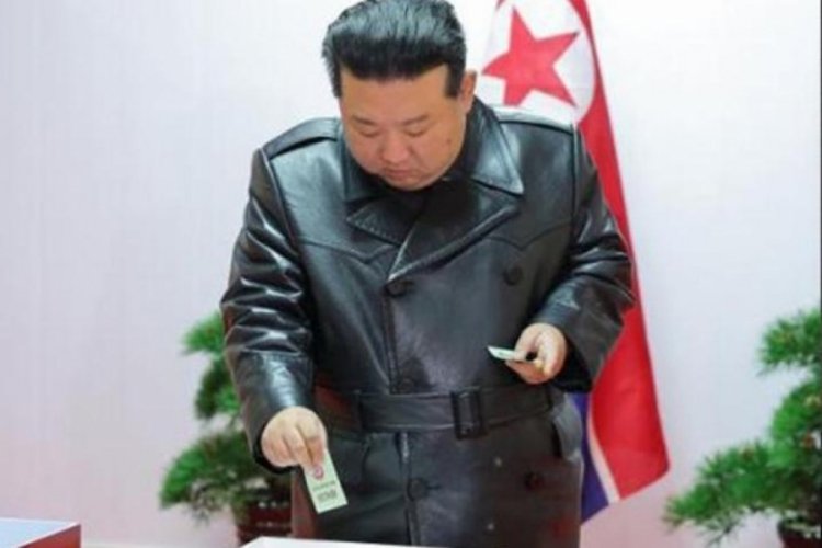 Kuzey Kore lideri Kim, yerel se&ccedil;imlerde oy kullandı