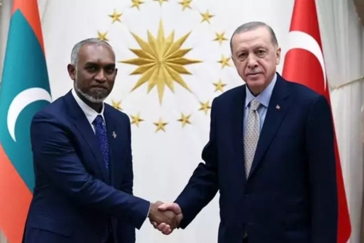 Cumhurbaşkanı Erdoğan, Maldivler Cumhurbaşkanı ile g&ouml;r&uuml;şt&uuml;