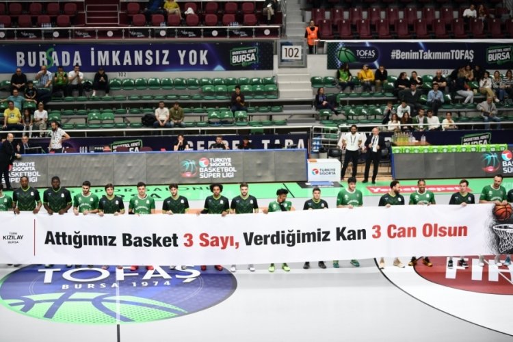 Bursa derbisinde kan bağışı farkındalığı