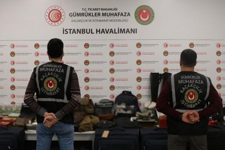İstanbul Havalimanı'nda 3 milyon 590 bin liralık ka&ccedil;ak eşya yakalandı