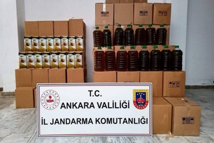 Ankara'da 1,5 milyon lira değerinde ka&ccedil;ak zeytinyağı ele ge&ccedil;irildi