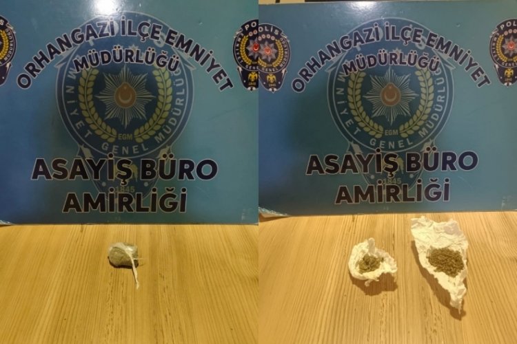 Bursa'da bek&ccedil;i ekipleri gece vakti uyuşturucu ele ge&ccedil;irdi