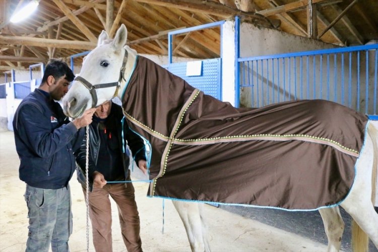 Eskişehirli kadınlar kurdukları kooperatifte yarış atları i&ccedil;in malzeme &uuml;retiyor