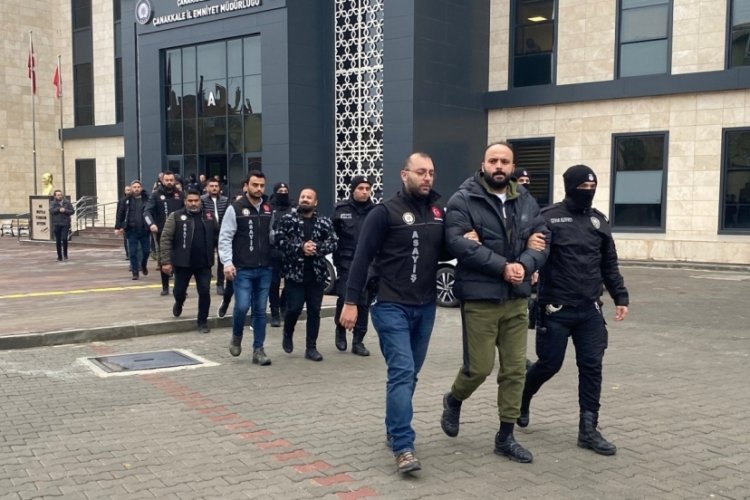 &Ccedil;anakkale'de su&ccedil; &ouml;rg&uuml;t&uuml;ne y&ouml;nelik "Hijyen Operasyonu"nda 10 tutuklama