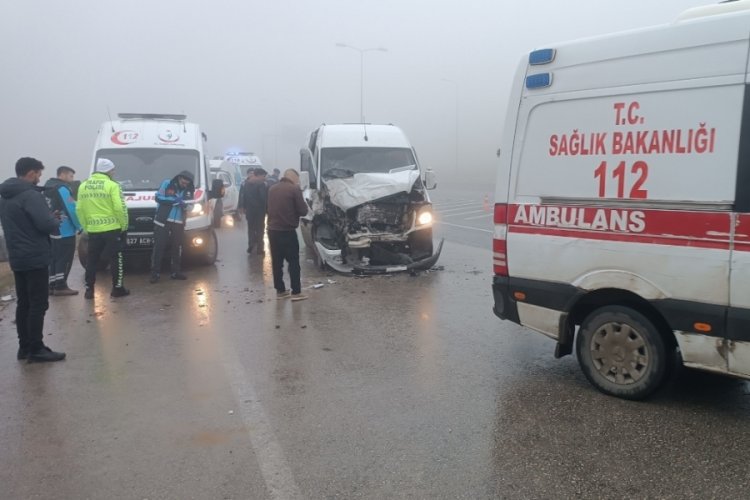 Gaziantep'te yoğun sis beraberinde kaza getirdi