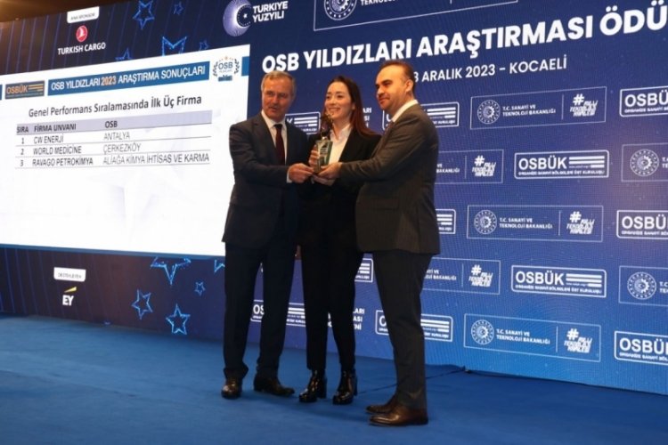 CW Enerji'ye OSB&Uuml;K'ten 3 &ouml;d&uuml;l birden