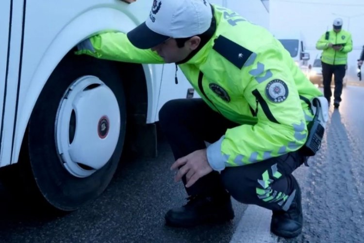 Kırklareli'nde kış lastiği kontrol&uuml;