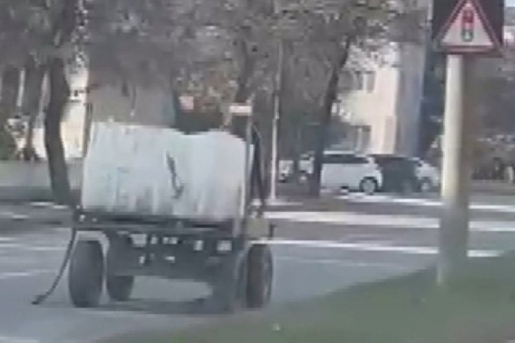 Edirne'de başıboş at trafikte dehşet sa&ccedil;tı!