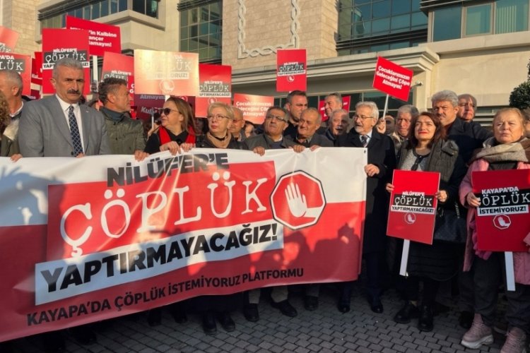 Kayapa'da &Ccedil;&ouml;pl&uuml;k İstemiyoruz Platformu, Kayapa &Ccedil;&ouml;pl&uuml;ğ&uuml;'ne karşı Bursa B&uuml;y&uuml;kşehir &ouml;n&uuml;nde toplandı