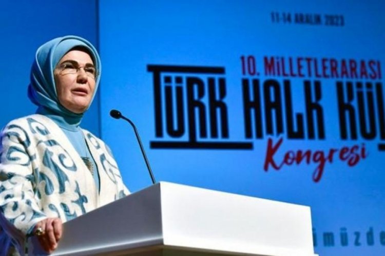 Emine Erdoğan k&uuml;lt&uuml;rel değerlere dikkat &ccedil;ekti: Hep birlikte yaşatmayı temenni ediyorum