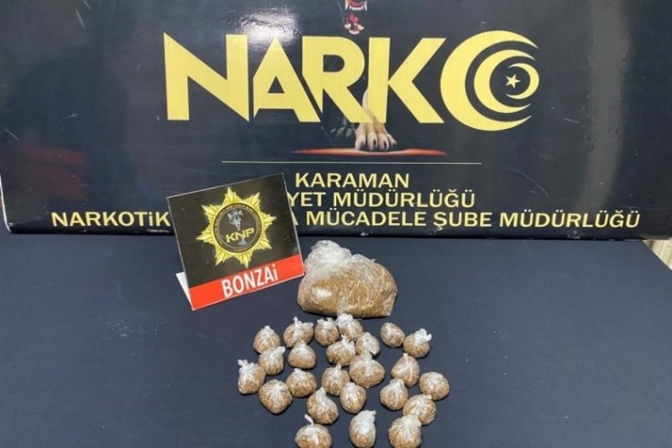 Karamanda evinde bonzai ve hassas terazi bulundu