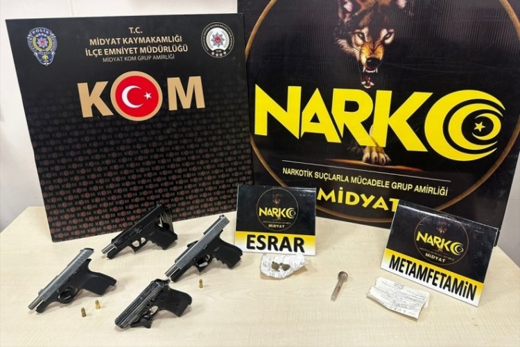 Mardin'de uyuşturucu ve silah operasyonunda 4 kişi yakalandı
