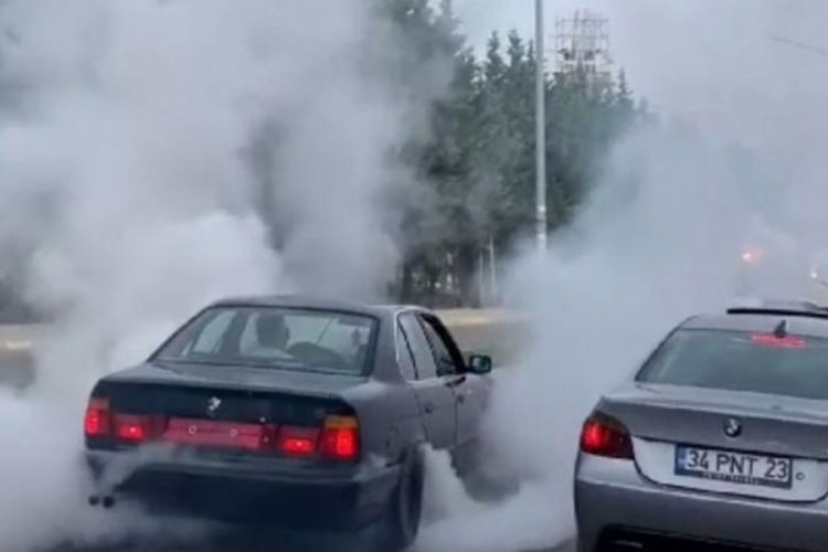 İstanbul'da lastik yakarak drift yapan s&uuml;r&uuml;c&uuml;ye ceza yağdı