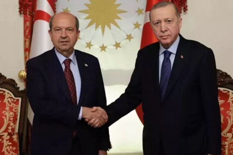 Erdoğan, Ersin Tatar'la g&ouml;r&uuml;şt&uuml;