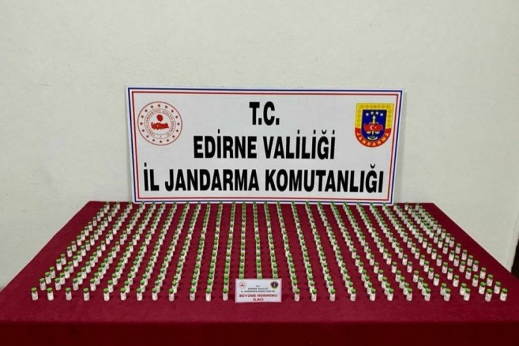 Edirne'de jandarma ekipleri otomobilde hormon ilacı ele ge&ccedil;irdi!