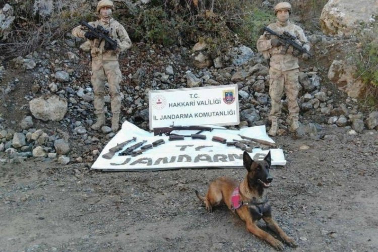 Hakkari kırsalında silah ele ge&ccedil;irildi