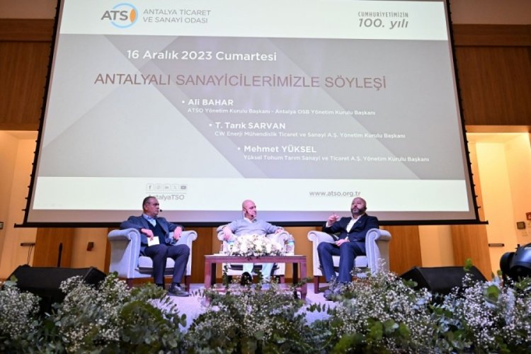 CW Enerji Y&ouml;netim Kurulu Başkanı Tarık Sarvan ATSO'nun konuğu oldu