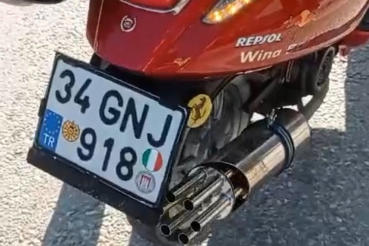Egzoza taktığı aparat polisi bile şaşırttı