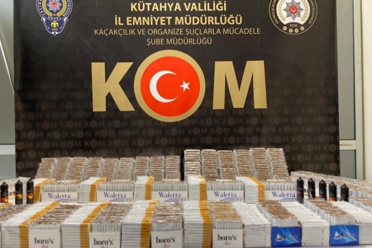 K&uuml;tahya'da ka&ccedil;ak t&uuml;t&uuml;n operasyonu: 13 g&ouml;zaltı