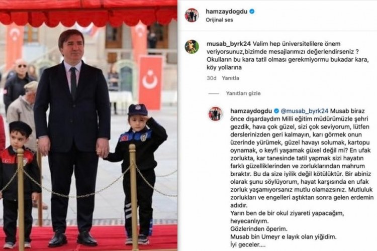 Kar tatili isteyen &ouml;ğrenciye Erzincan Valisinden cevap!