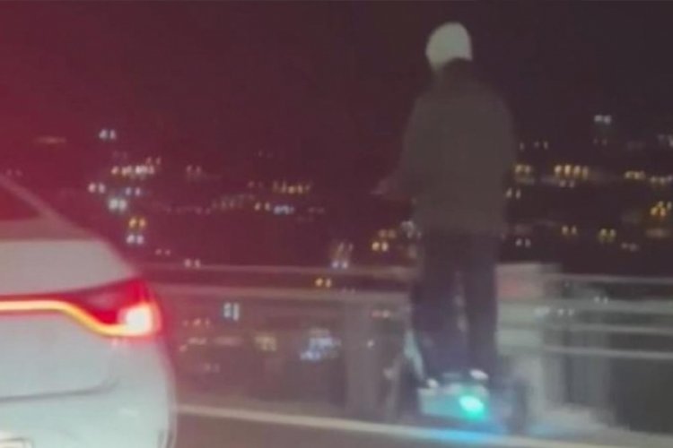 K&ouml;pr&uuml;den scooter ge&ccedil;en kişiye para cezası!