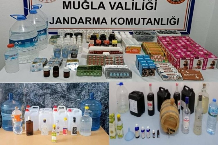 Muğla'da 24 saatte 83 litre sahte alkol ele ge&ccedil;irildi