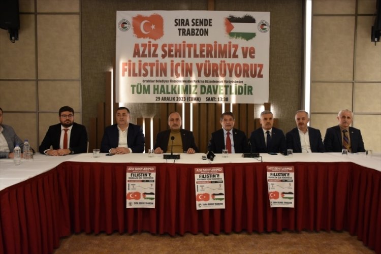 HAK-İŞ'ten Trabzon'da "Aziz Şehitlerimiz ve Filistin i&ccedil;in Y&uuml;r&uuml;yoruz" etkinliği