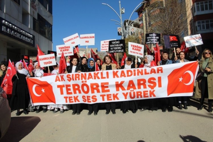 Şırnaklı kadınlardan ter&ouml;re tepki