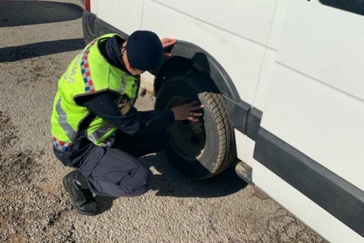 Edirne'de jandarma okul servislerini denetledi