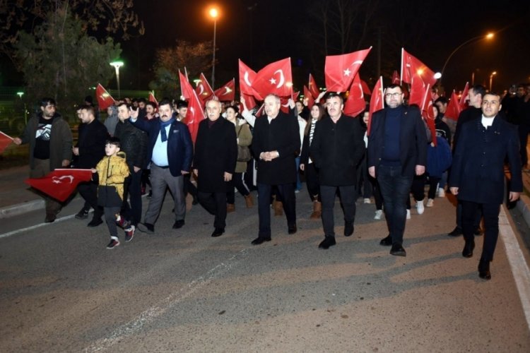 Bursa Yenişehir'de terör lanetlendi