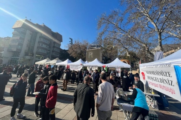 Orhangazi m&uuml;ft&uuml;l&uuml;ğ&uuml; Gazze yararına kermes d&uuml;zenledi