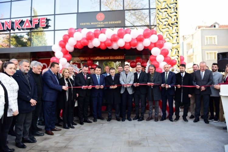 Bursa'da Kestel Muhtarlar Derneği'nin yeni binası açıldı