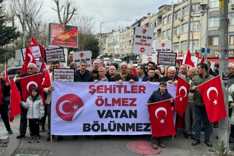 İstanbul'da şehit askerler i&ccedil;in y&uuml;r&uuml;y&uuml;ş d&uuml;zenlendi