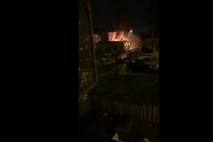 Kur'an kursunun &ccedil;atısı alev alev yandı