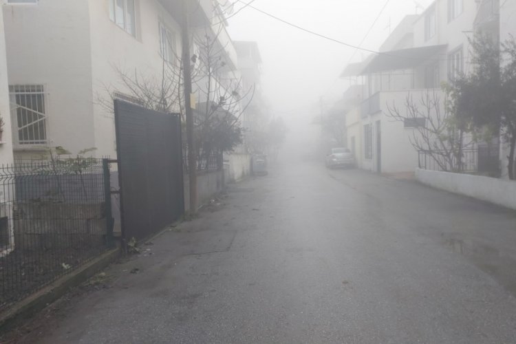 Balıkesir g&uuml;ne sisle uyandı