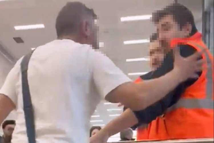 Yanlış perona giren yolcu havalimanını birbirine kattı