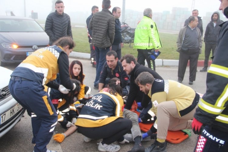 &Ccedil;anakkale'de da trafik kazası: 1 yaralı