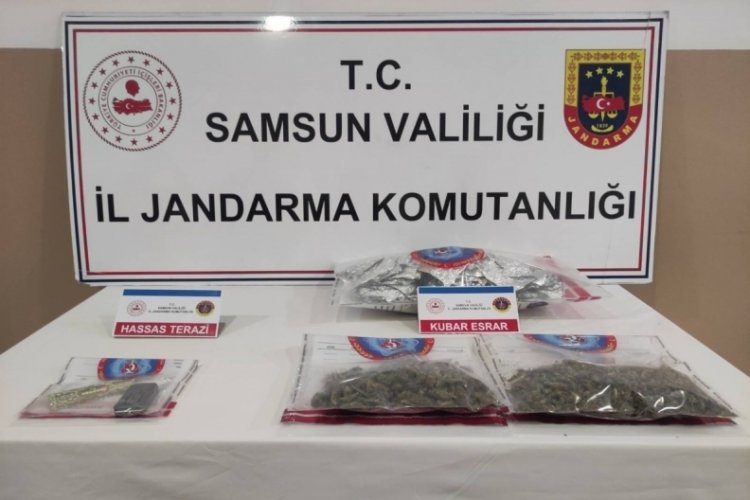 Samsun'da uyuşturucu madde ticareti yapan şahsa g&ouml;zaltı