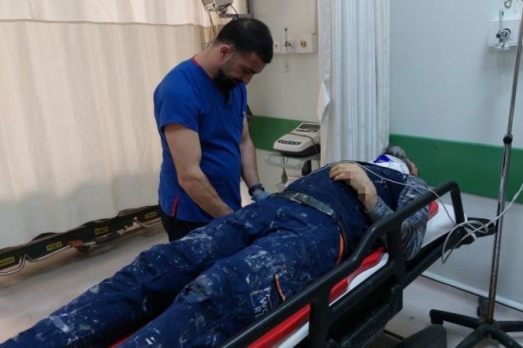 Samsun'da inşaattan d&uuml;şen iş&ccedil;i hastanelik oldu
