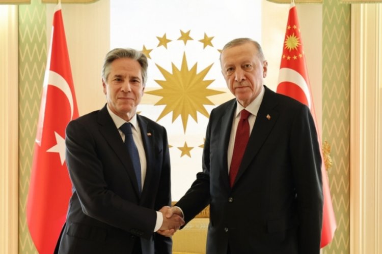 Cumhurbaşkanı Erdoğan, ABD Dışişleri Bakanı Blinken'ı kabul etti