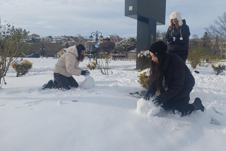 Tekirdağ'da eğitime kar engeli!