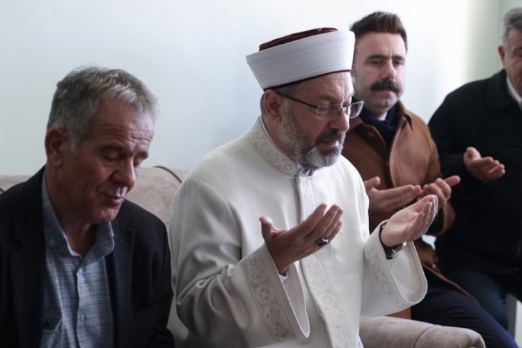 Diyanet İşleri Başkanı Ali Erbaş'tan Şehit Muhammed Tunahan Evcin'in ailesine ziyaret