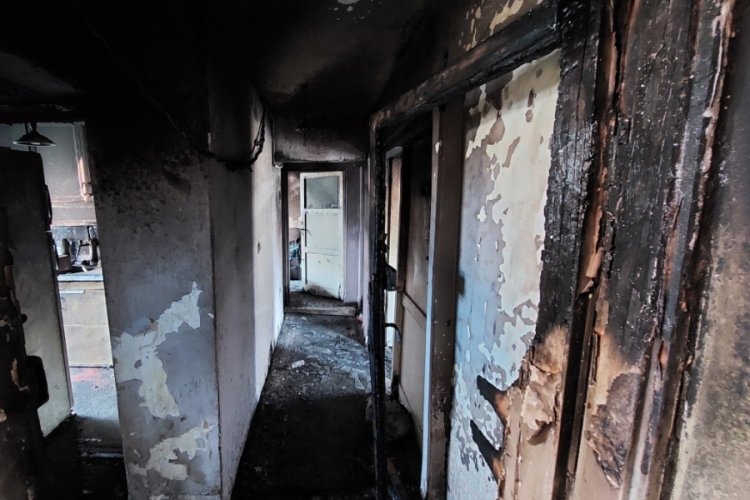 Samsun'da yangında 1 kişi hastanelik oldu