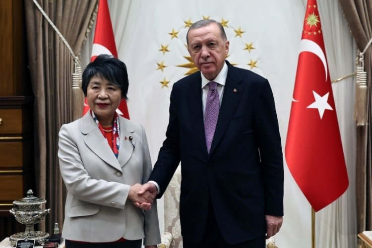 Erdoğan, Japonya Dışişleri Bakanı Yoko'yu kabul etti