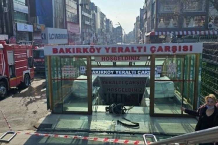 İstanbul'da yer altı &ccedil;arşısındaki elektrik hattında yangın!