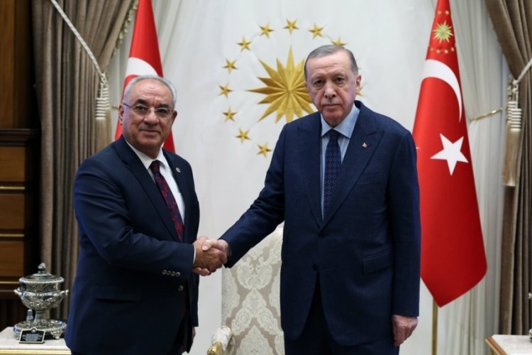 Cumhurbaşkanı Erdoğan, DSP Genel Başkanı Aksakal'ı kabul etti