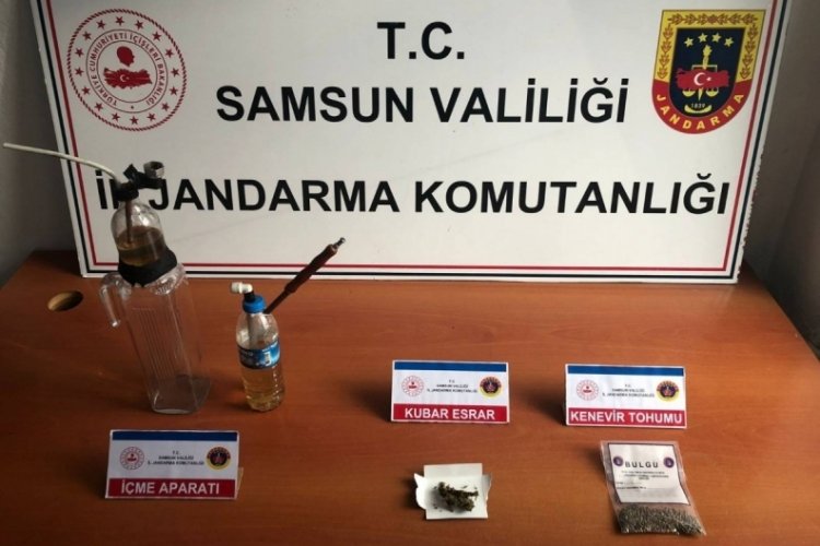 Samsun'da jandarmadan uyuşturucu operasyonu