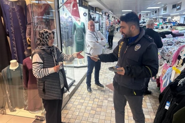 Bursa Emniyet M&uuml;d&uuml;rl&uuml;ğ&uuml; Hanlar B&ouml;lgesi'nde farkındalık eğitimi verdi